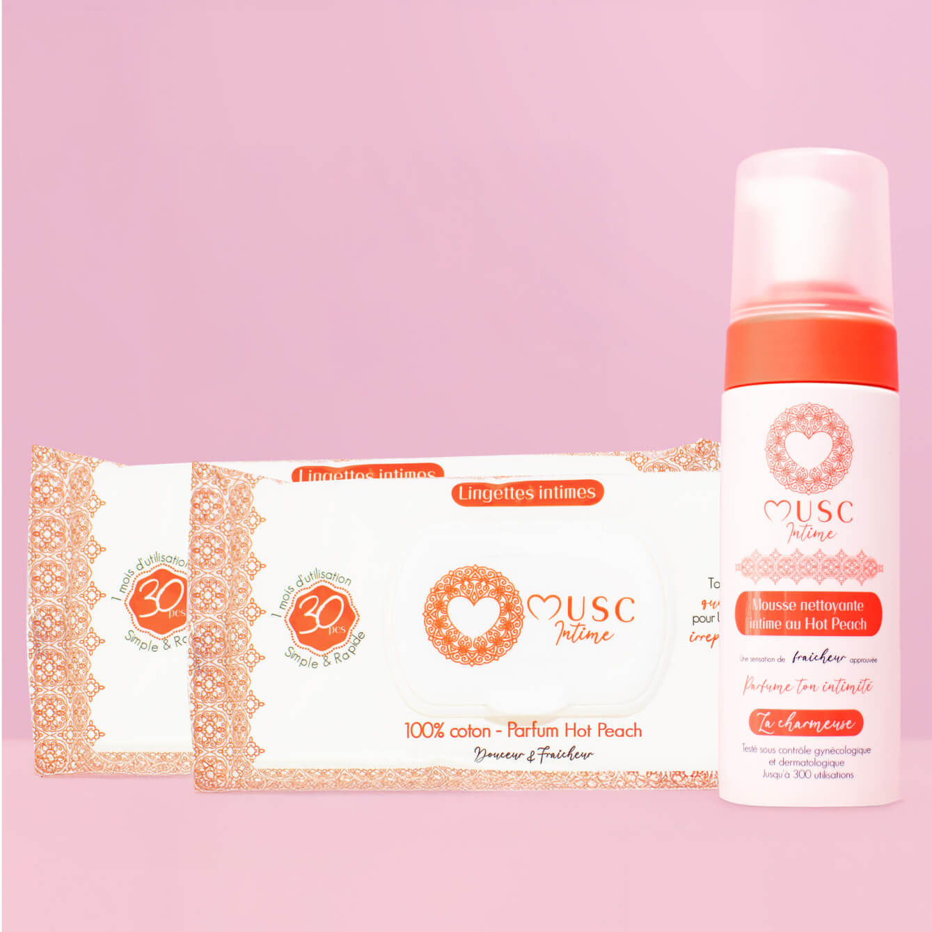 Mousse Nettoyante + 2 Lingettes Hot Peach