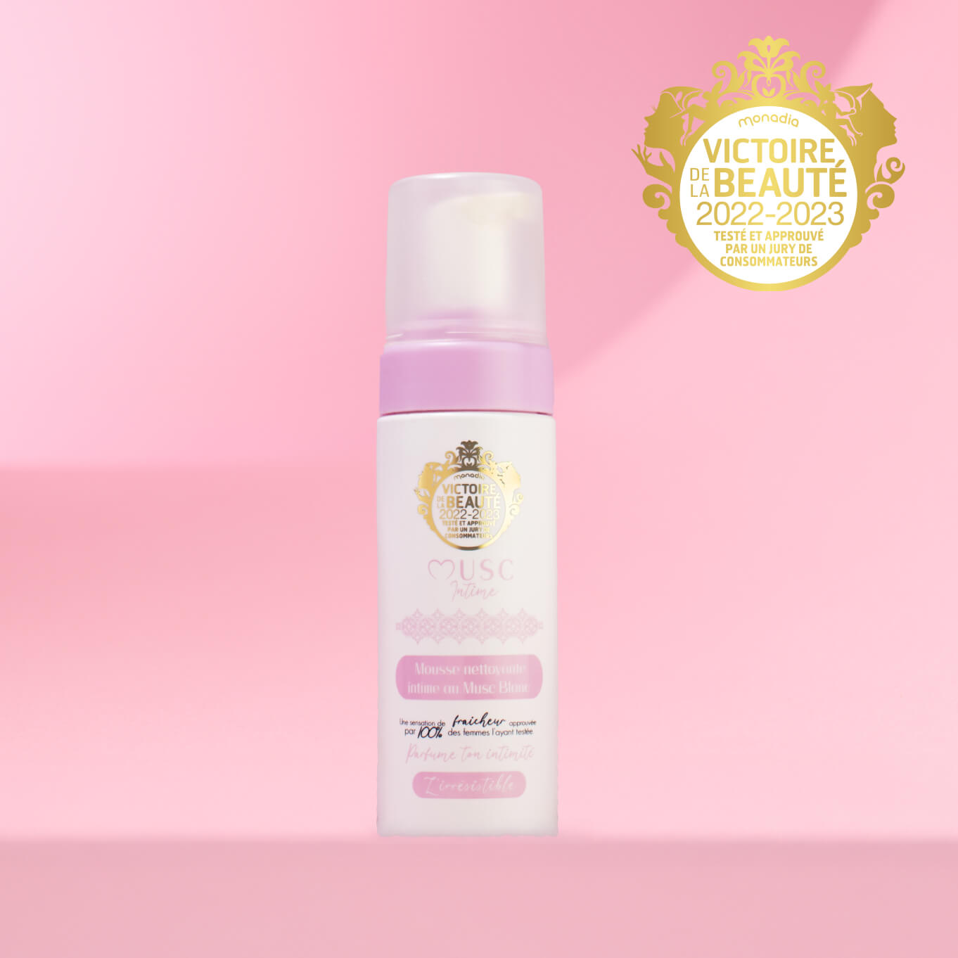 Mousse nettoyante intime au Musc Blanc (150ml)