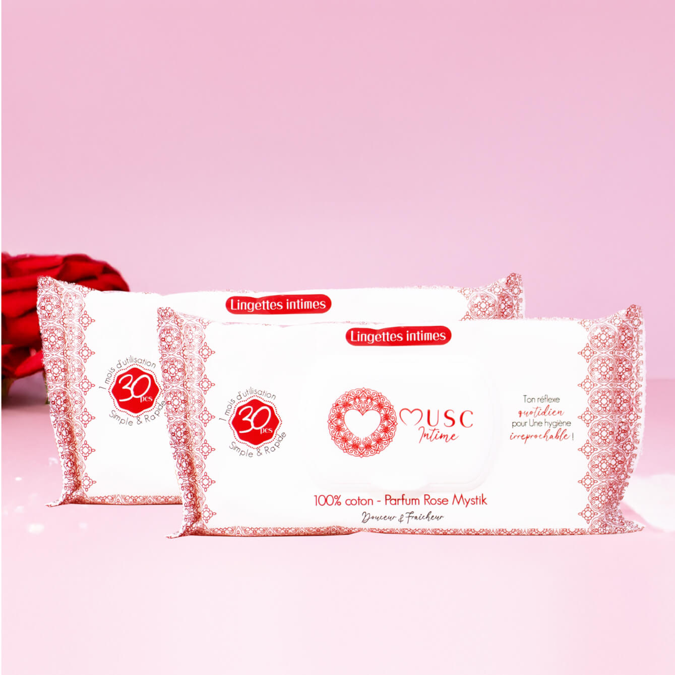 2 Paquets de Lingettes (60pcs) Rose Mystik
